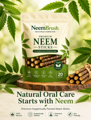 NeemBrush Premium Neem Sticks – 20 Pack (6 Inch)